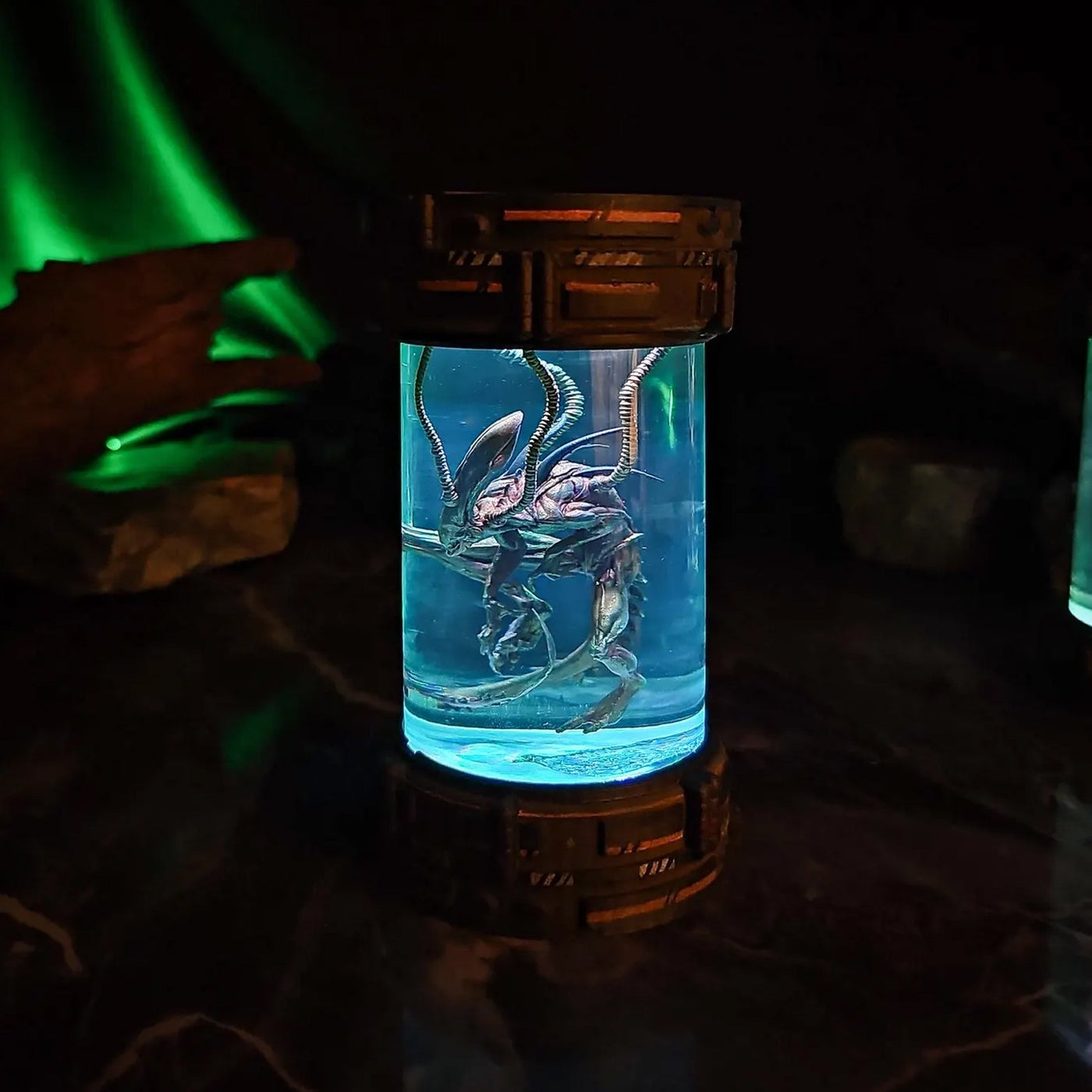 Xenomorph Alien Space Monster Healing Chamber Incubator Epoxy Resin Lamp, Night Light, Wireless Lights