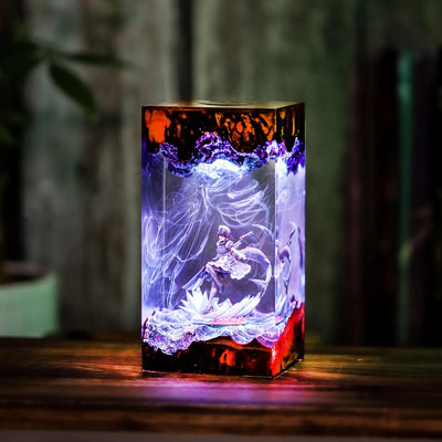 Zenless Zone Zero Elle Joe White Epoxy Resin Lamp, Night Light