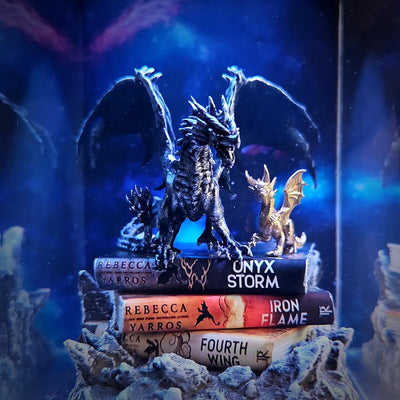 Fourth Wing Dragons Epoxy Resin Lamp, Night Light, Wireless Lights