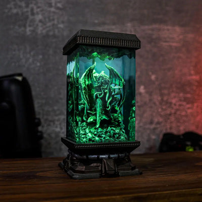 Cthulhu Monster Diorama Epoxy Resin Lamp, Night Light, Wireless Lights