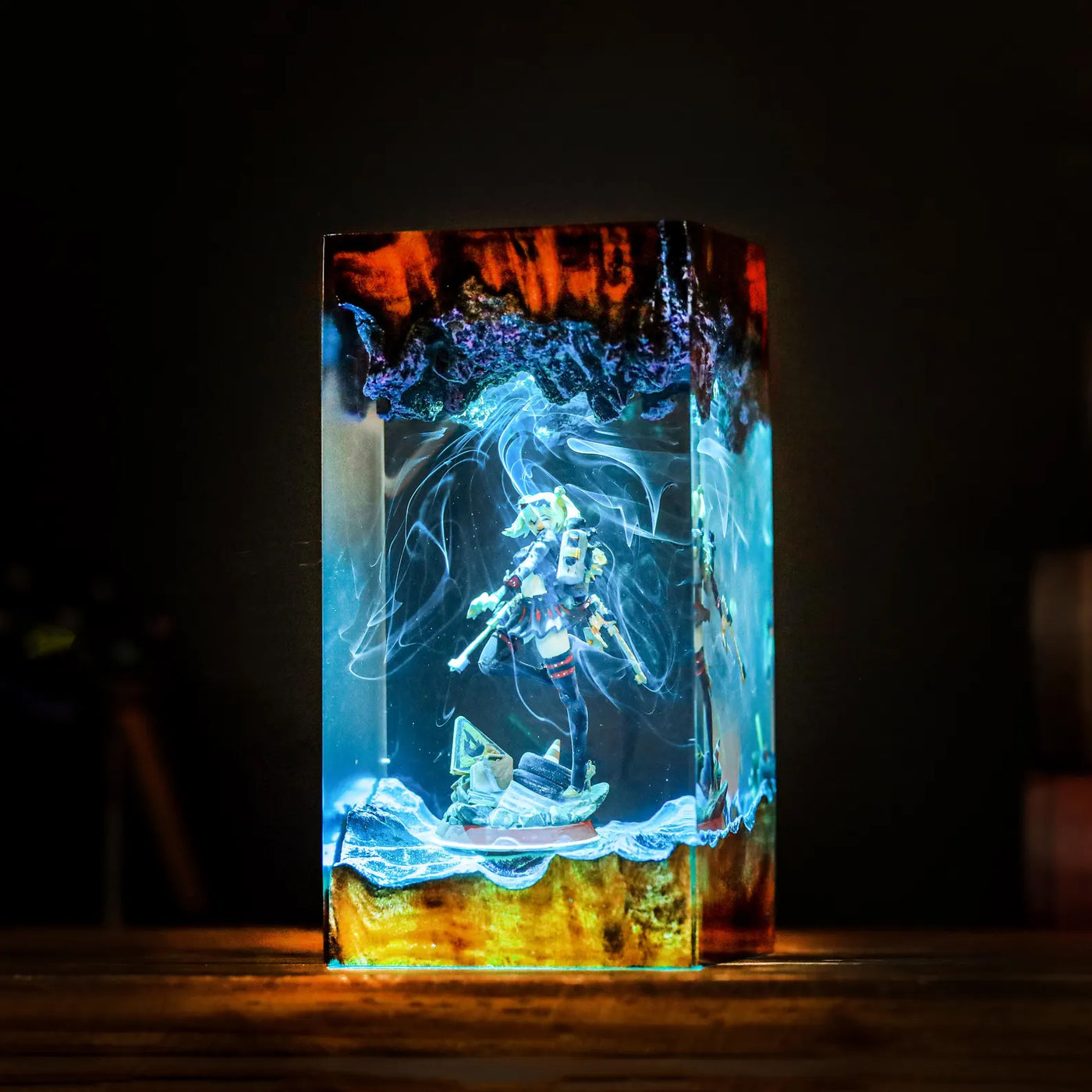 Zenless Zone Zero Burnice White Epoxy Resin Lamp, Night Light