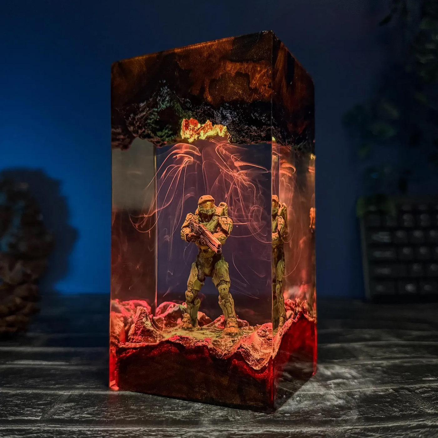 Halo Master Chief Epoxy Resin Lamp, Night Light