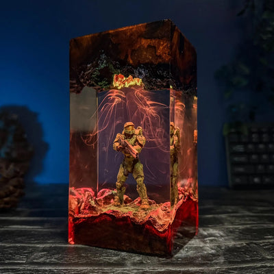 Halo Master Chief Epoxy Resin Lamp, Night Light