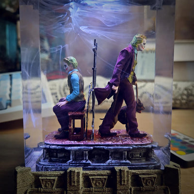 DC Joker Duality Diorama Epoxy Resin Lamp, Night Light, Wireless Lights