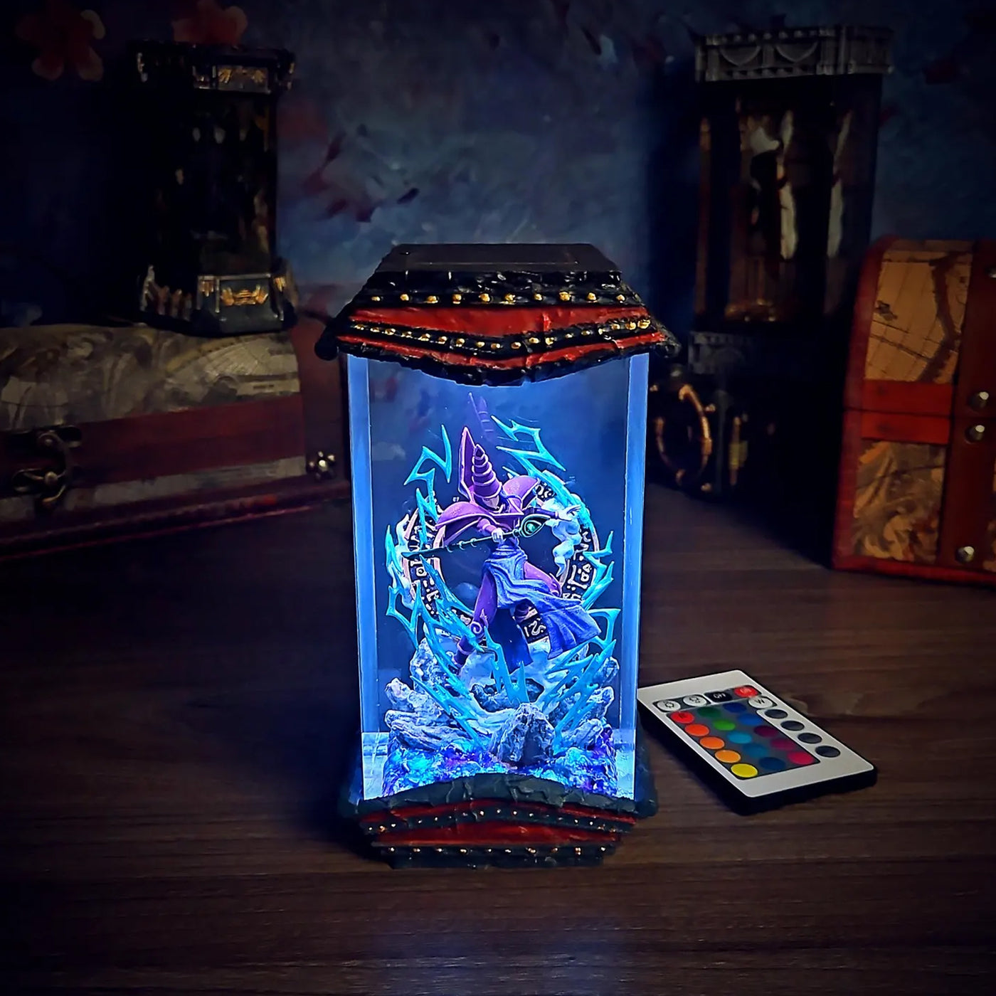 Yu Gi Oh Dark Magician Epoxy Resin Lamp, Night Light, Wireless Lights