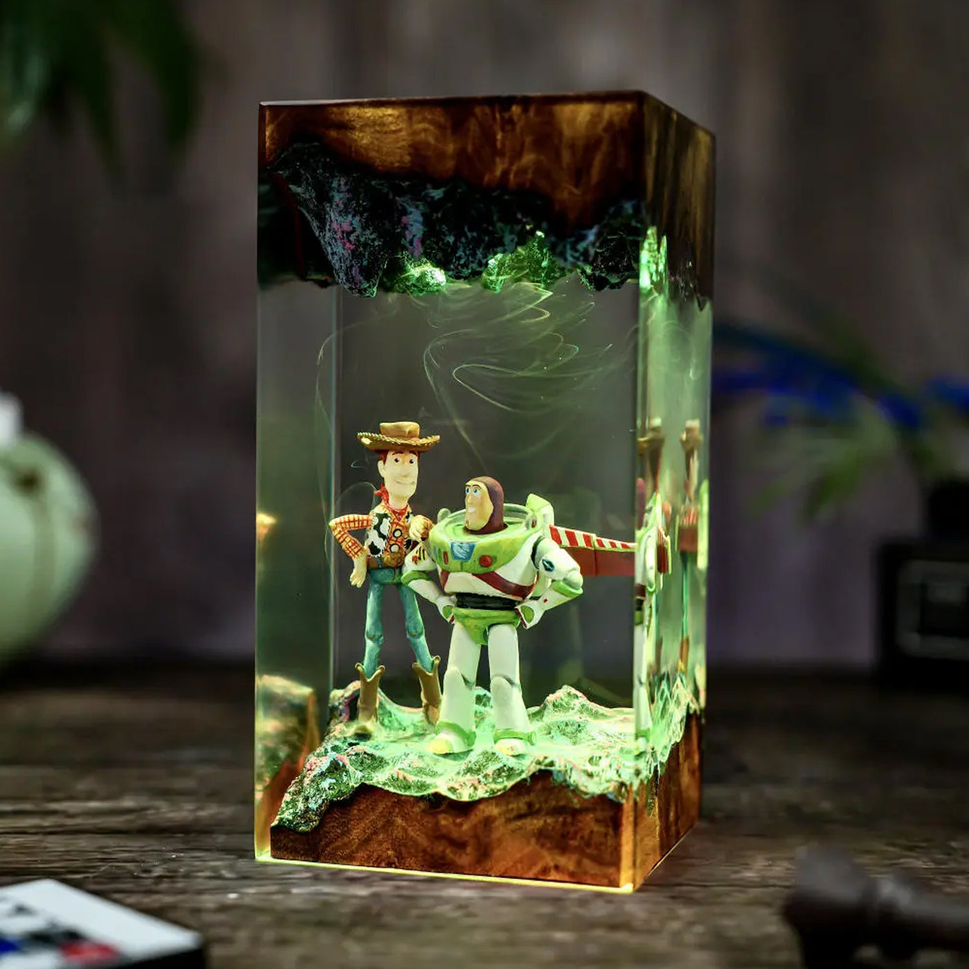 Toy Story Buzz Lightyear Woody Epoxy Resin Lamp, Night Light