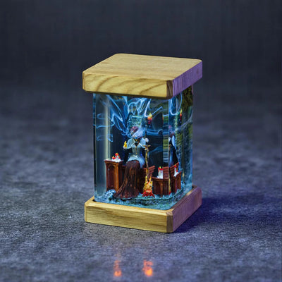 Dark Souls Fire Keeper Epoxy Resin Lamp, Night Light