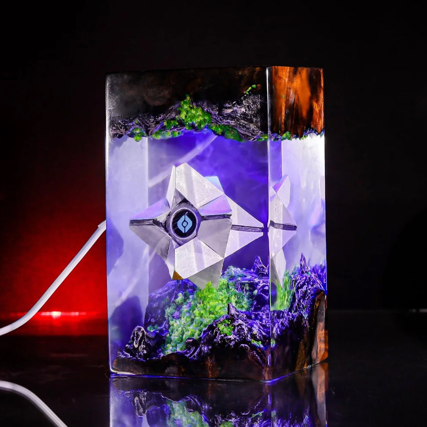 Destiny 2 Ghost Shell Epoxy Resin Lamp, Night Light