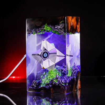 Destiny 2 Ghost Shell Epoxy Resin Lamp, Night Light