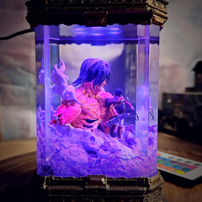 Attack On Titan Eren Yeager Jaeger Diorama Epoxy Resin Lamp, Night Light, Wireless Lights