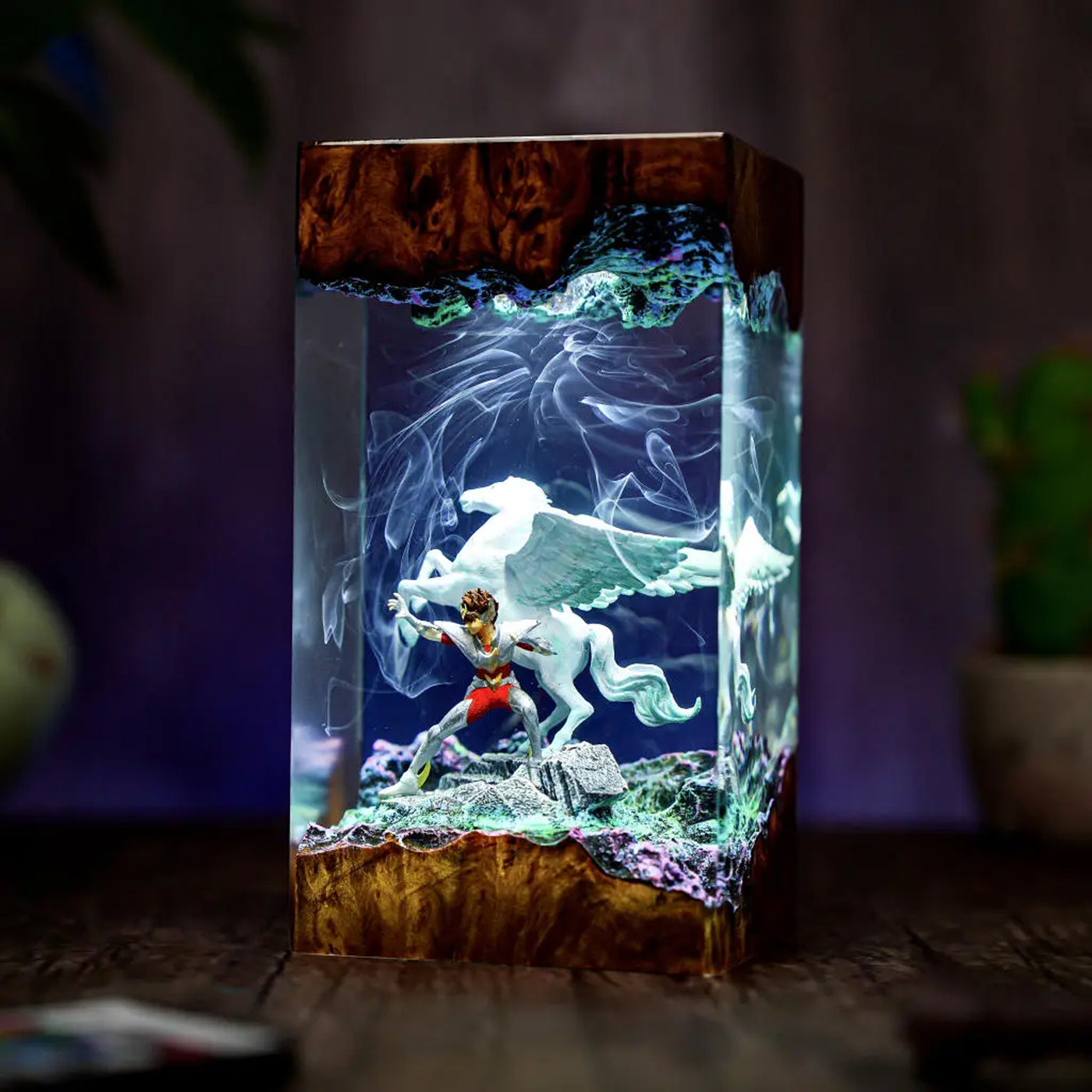Saint Pegasus Seiya Epoxy Resin Lamp, Night Light