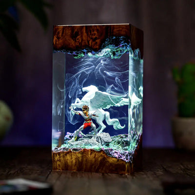Saint Pegasus Seiya Epoxy Resin Lamp, Night Light