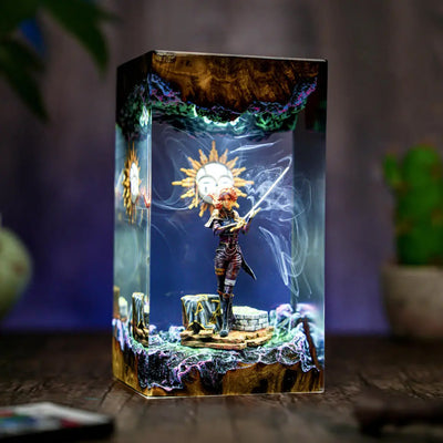 Maelle Clair Obscur Epoxy Resin Lamp, Night Light