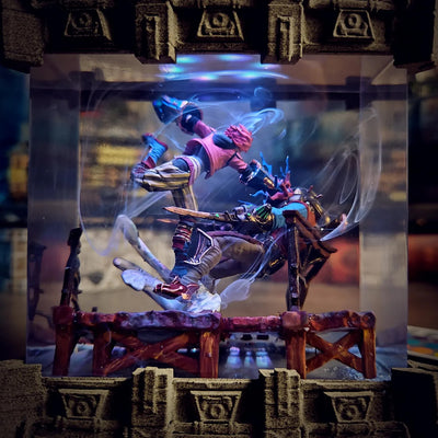League of Legends Arcane Vi Fight Scene Epoxy Resin Lamp, Night Light, Wireless Lights