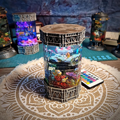 Ocean Coral Fish Nemo Cartoon Epoxy Resin Lamp, Night Light, Wireless Lights