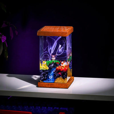 Pokemon Eevee Evolution Epoxy Resin Lamp, Night Light