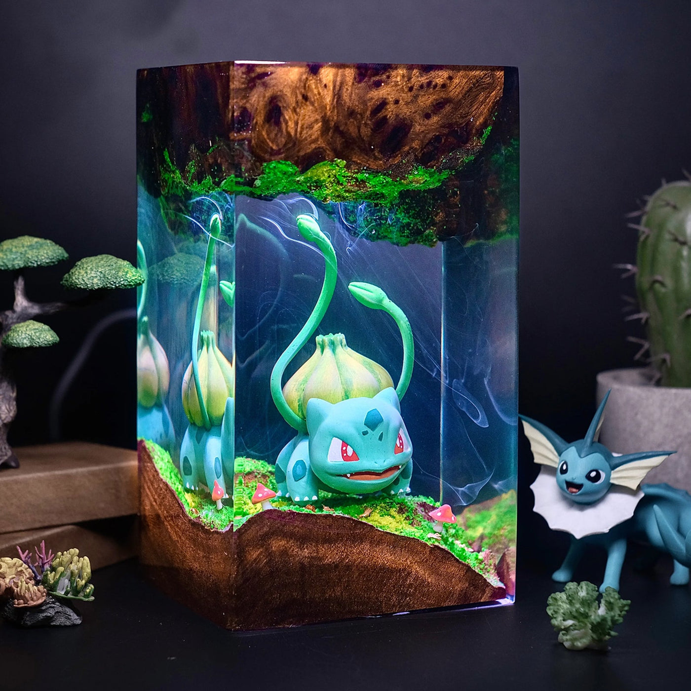 Pokemon Bulbasaur Epoxy Resin Lamp, Night Light