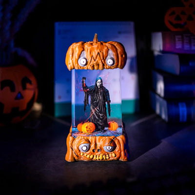 Halloween Horror Scream Ghostface Killer Pumpkin Epoxy Resin Lamp, Night Light, Wireless Lights