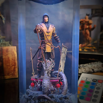 Mortal Kombat Scorpion Epoxy Resin Lamp, Night Light, Wireless Lights
