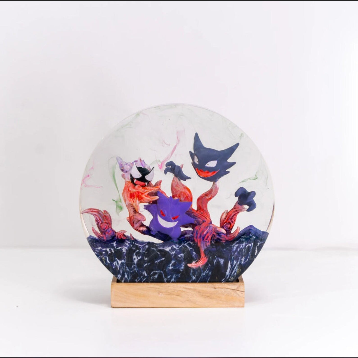 Pokemon Mischievous Gengar Epoxy Resin Lamp, Night Light