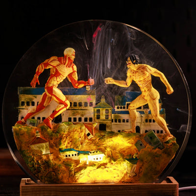 Attack On Titan Epoxy Resin Lamp, Night Light