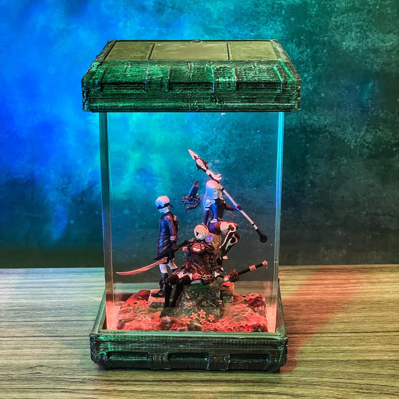 Nier Automata Diorama Epoxy Resin Lamp, Night Light, Wireless Lights