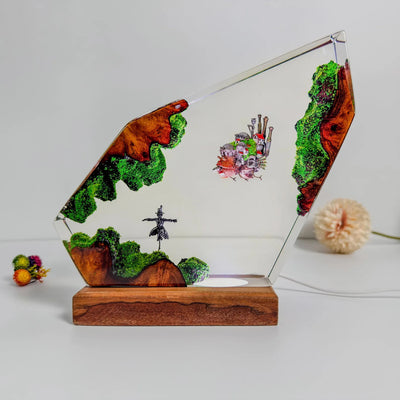 Howl's Moving Castle Epoxy Resin Lamp, Night Light
