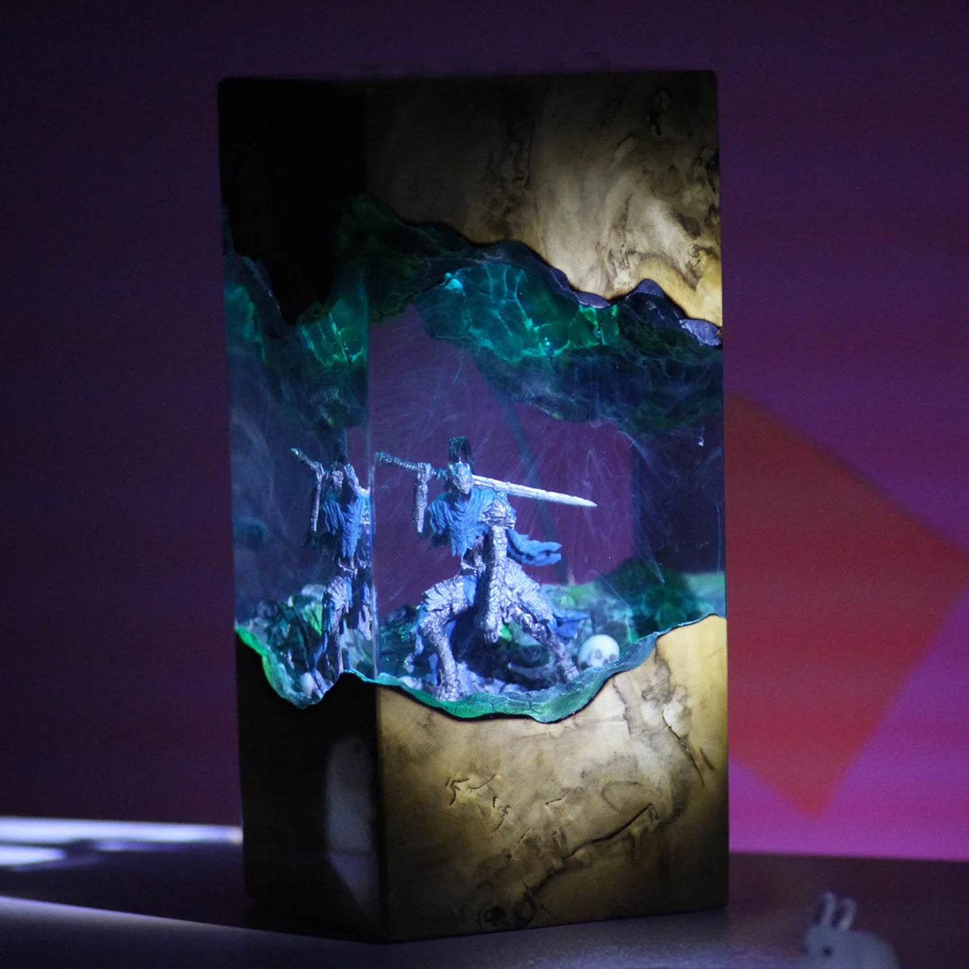 Knight Artorias Abysswalker Dark Souls Epoxy Resin Lamp, Night Light
