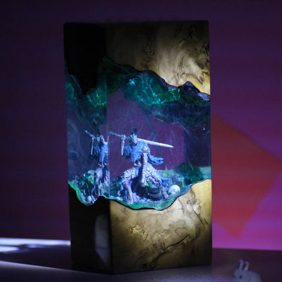 Knight Artorias Abysswalker Dark Souls Epoxy Resin Lamp, Night Light