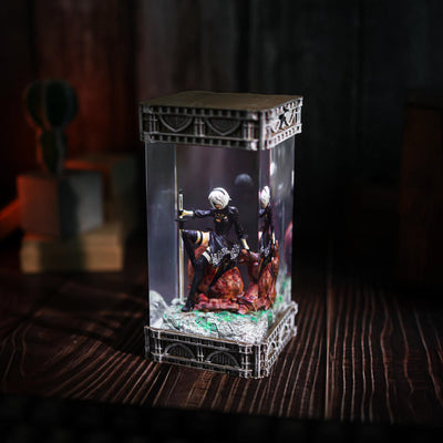 2B Nier Automata Diorama Epoxy Resin Lamp, Night Light, Wireless Lights