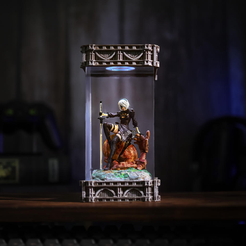 2B Nier Automata Diorama Epoxy Resin Lamp, Night Light, Wireless Lights