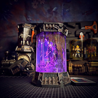 Halloween Horror Friday the 13th Jason Voorhees Healing Chamber Incubator Epoxy Resin Lamp, Night Light, Wireless Lights