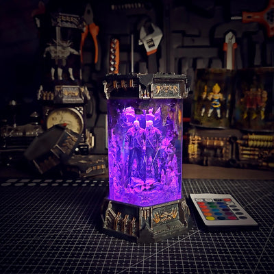 Halloween Horror Friday the 13th Jason Voorhees Healing Chamber Incubator Epoxy Resin Lamp, Night Light, Wireless Lights