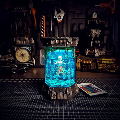 Dragon Ball Goku Saiyan Healing Chamber Incubator Epoxy Resin Lamp, Night Light, Wireless Lights