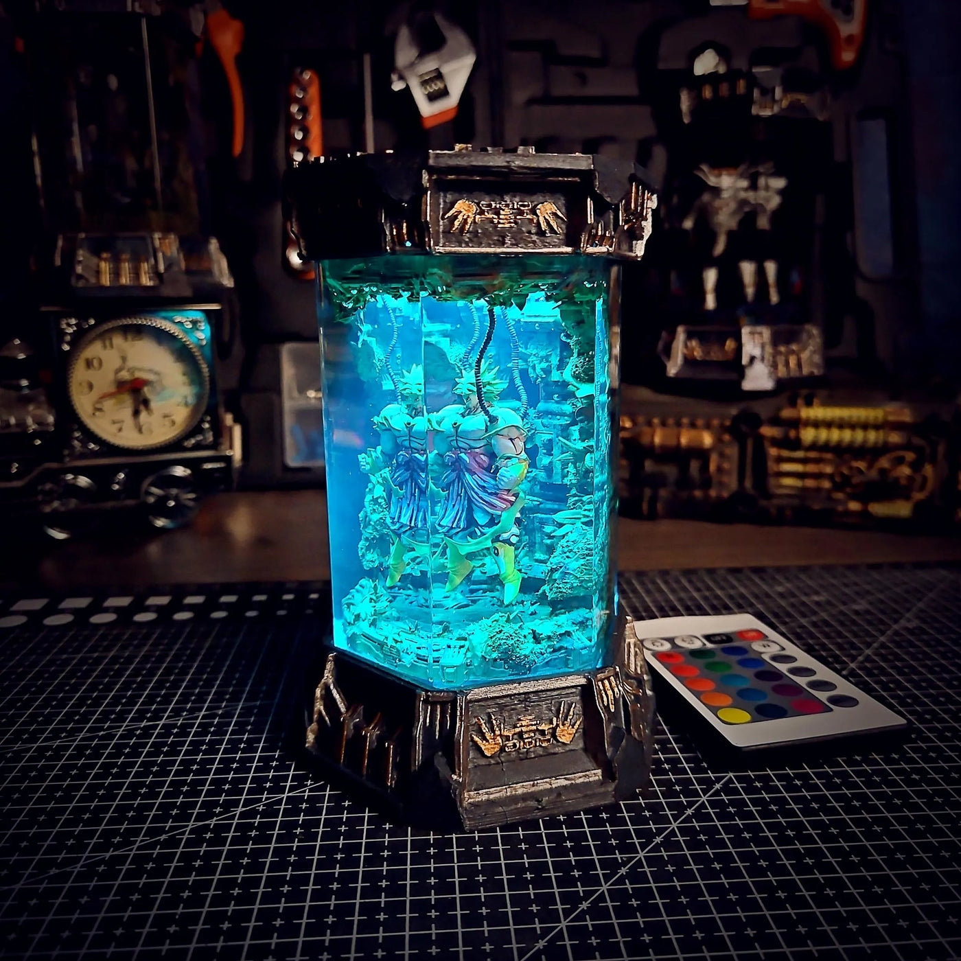 Dragon Ball Broly Healing Chamber Incubator Epoxy Resin Lamp, Night Light, Wireless Lights