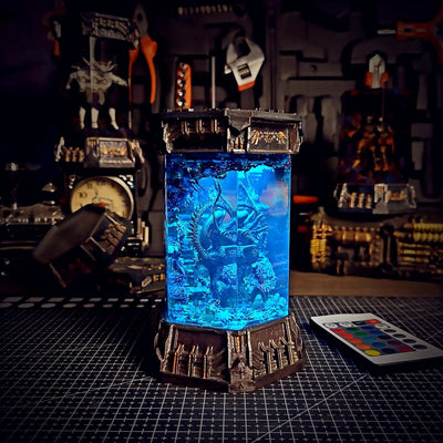 Xenomorph Alien Space Monster Healing Chamber Incubator Epoxy Resin Lamp, Night Light, Wireless Lights