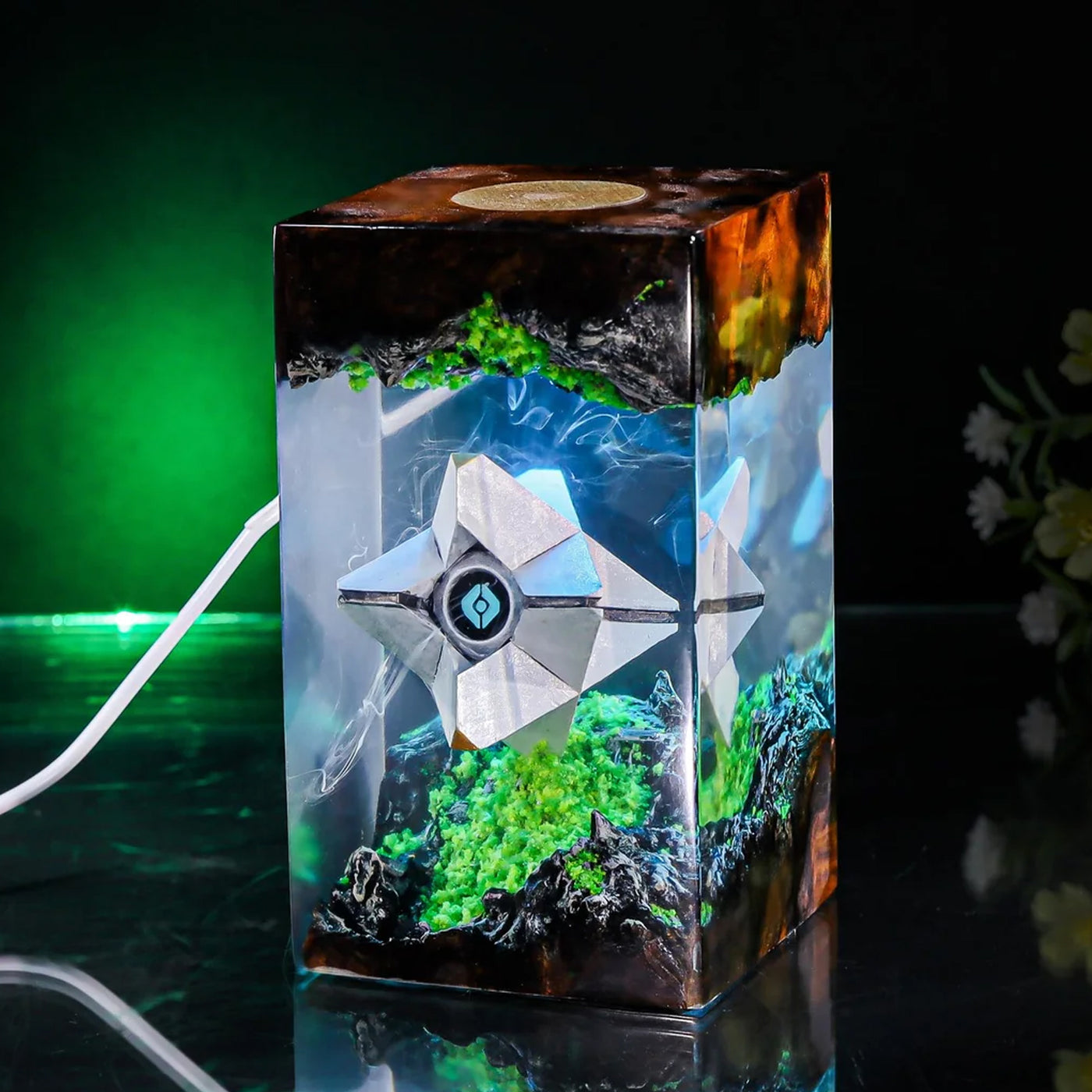 Destiny 2 Ghost Shell Epoxy Resin Lamp, Night Light