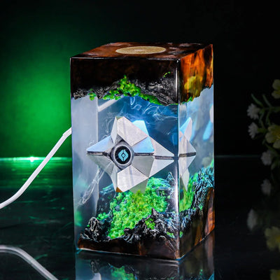 Destiny 2 Ghost Shell Epoxy Resin Lamp, Night Light