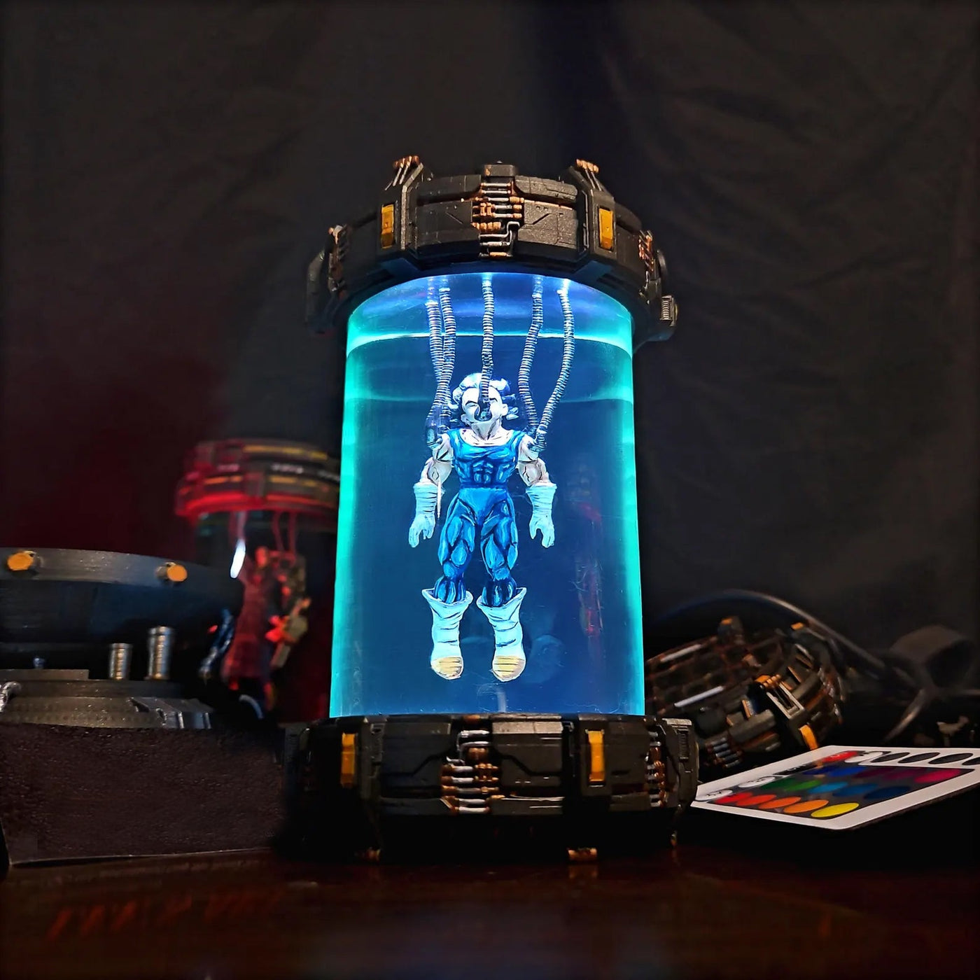 Dragon Ball Vegeta Super Saiyan Healing Chamber Incubator Epoxy Resin Lamp, Night Light, Wireless Lights