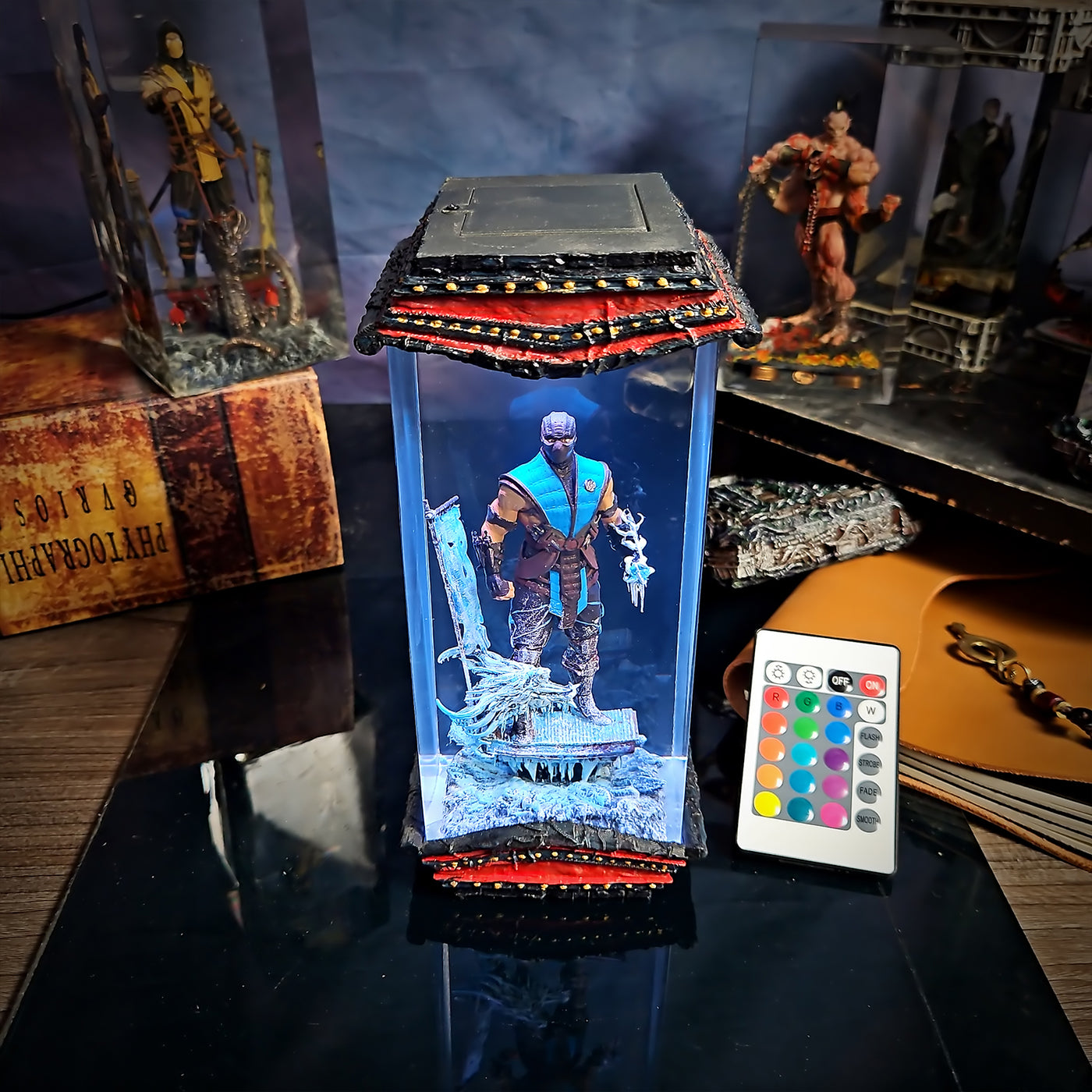 Mortal Kombat Sub-Zero Kuai Liang Epoxy Resin Lamp, Night Light, Wireless Lights