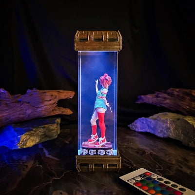 Halloween Horror Chucky Girl Diorama Epoxy Resin Lamp, Night Light, Wireless Lights