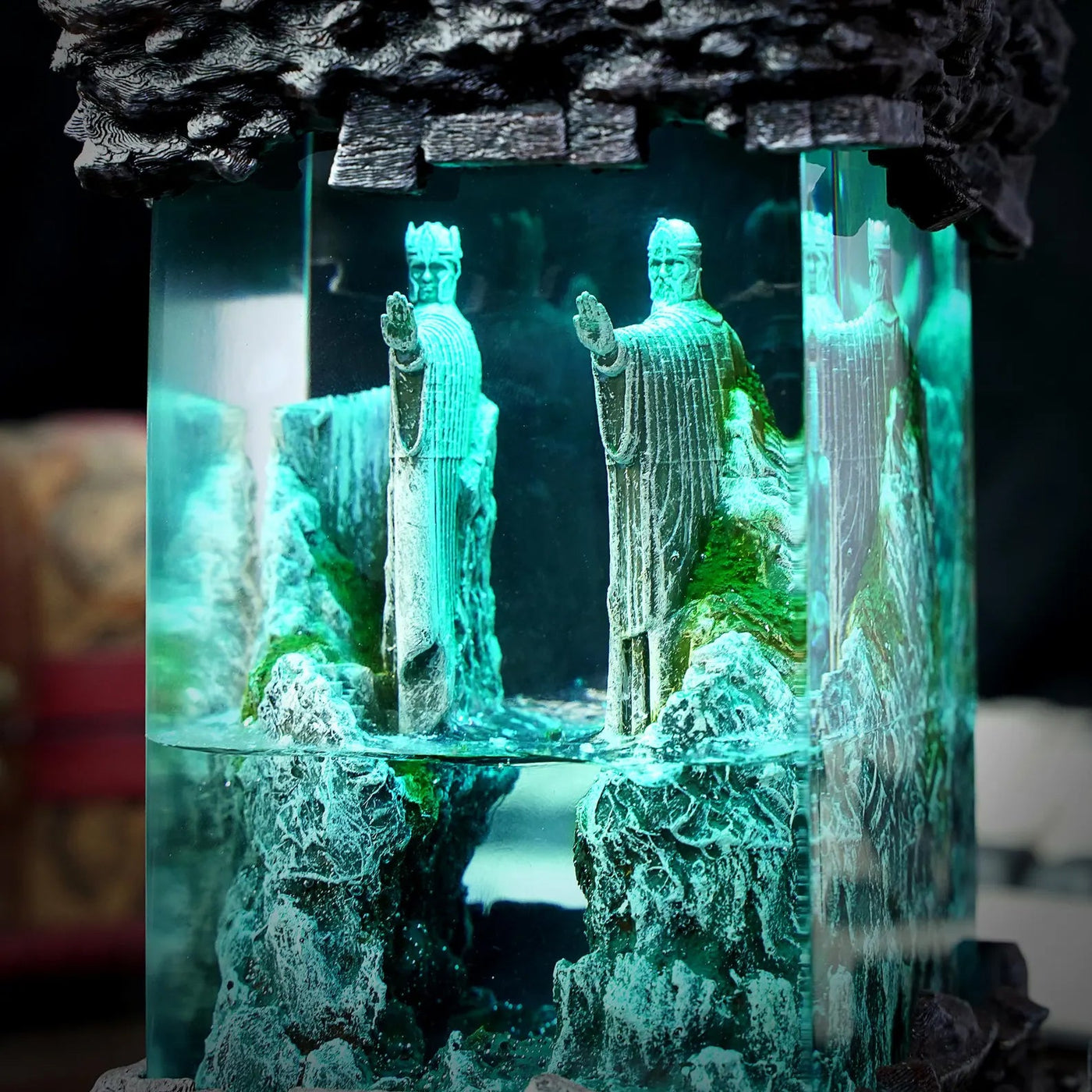 LOTR Lord Of Rings Gates of Argonath Diorama Epoxy Resin Lamp, Night Light, Wireless Lights