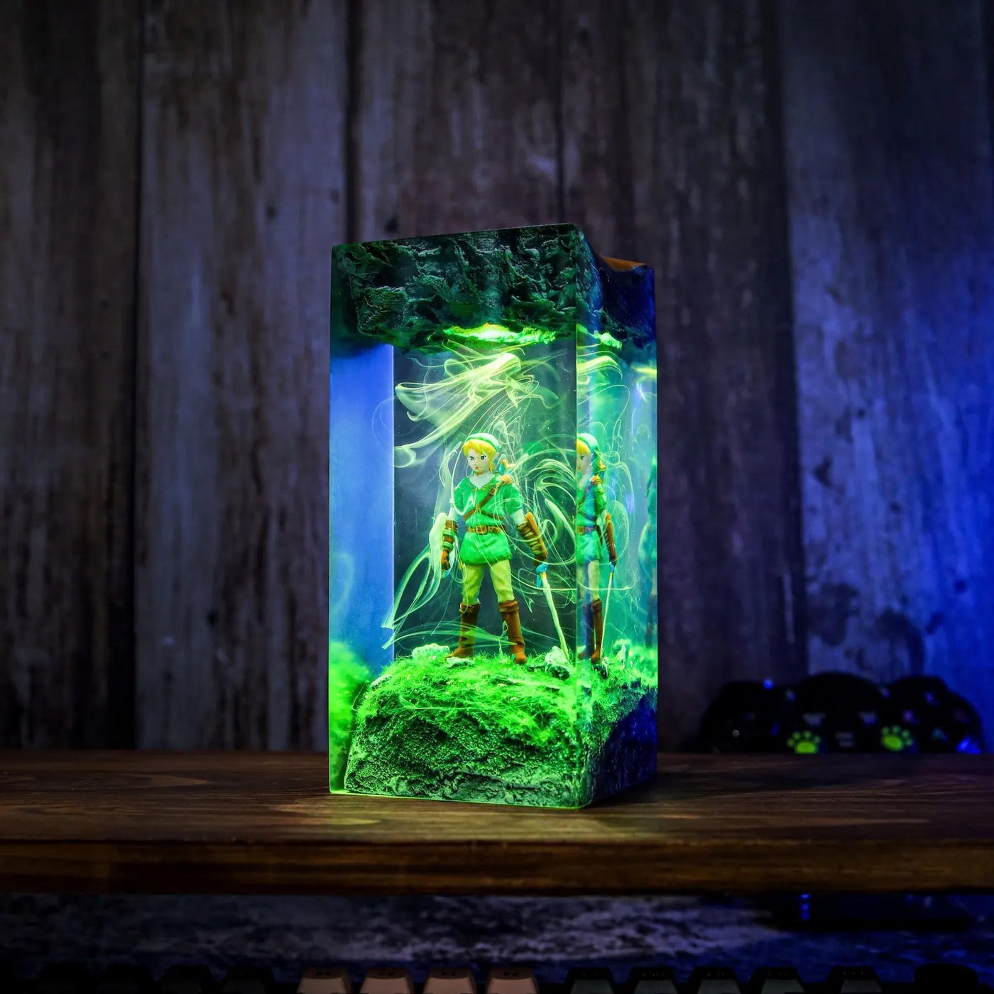 Zelda Link Sword Shield Epoxy Resin Lamp, Night Light