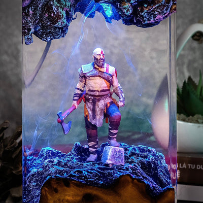 Kratos God Of War Epoxy Resin Lamp, Night Light