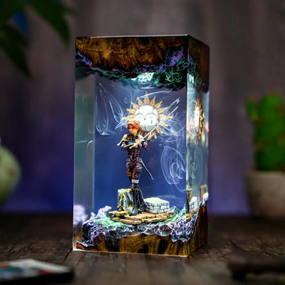 Maelle Clair Obscur Epoxy Resin Lamp, Night Light