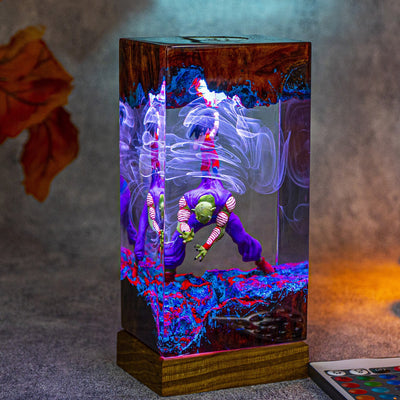 Dragon Ball Goku and Demon Piccolo Epoxy Resin Lamp, Night Light