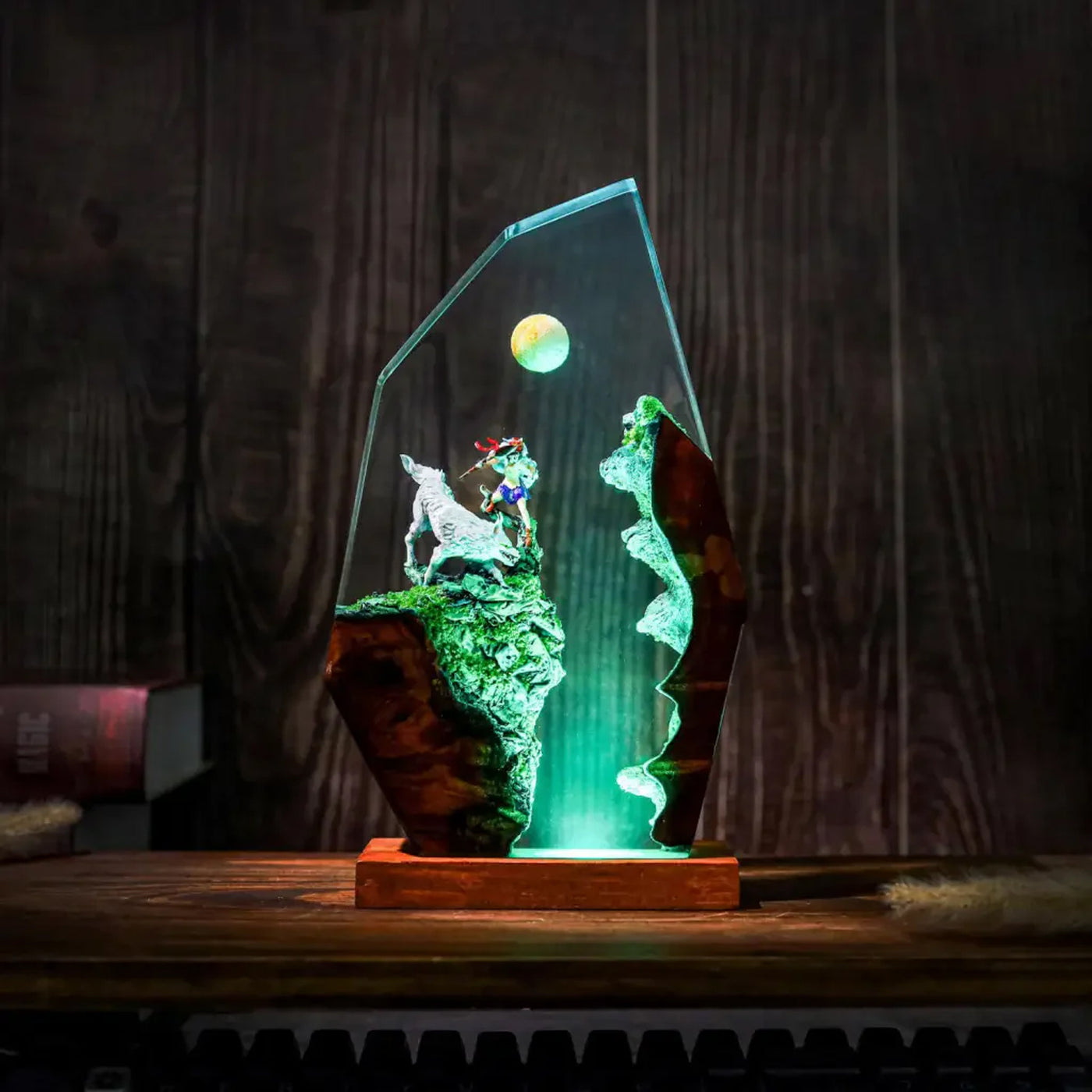 Princess Mononoke Hime Studio Ghibli Epoxy Resin Lamp, Night Light