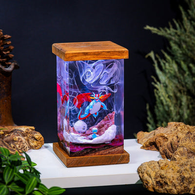 Pokemon Bagon Shelgon Salamence Epoxy Resin Lamp, Night Light