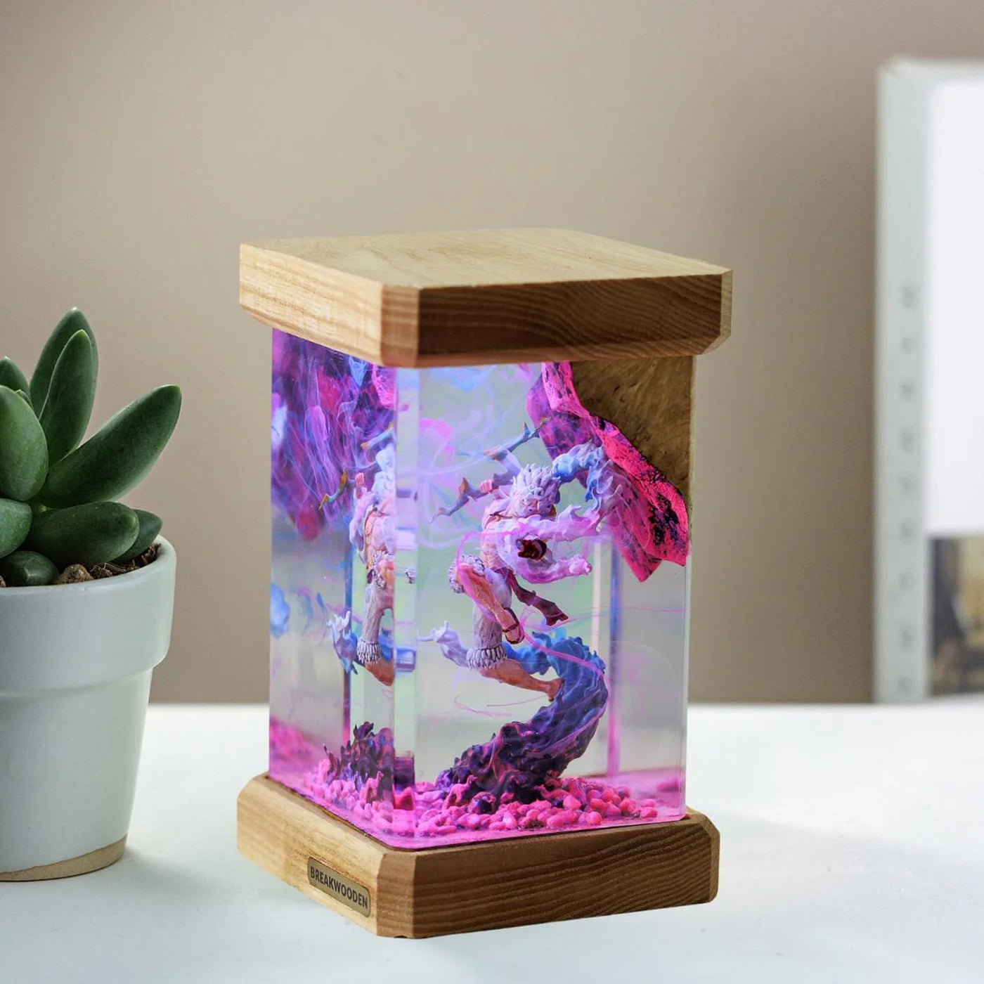 One Piece Luffy Gear 5 Epoxy Resin Lamp, Night Light