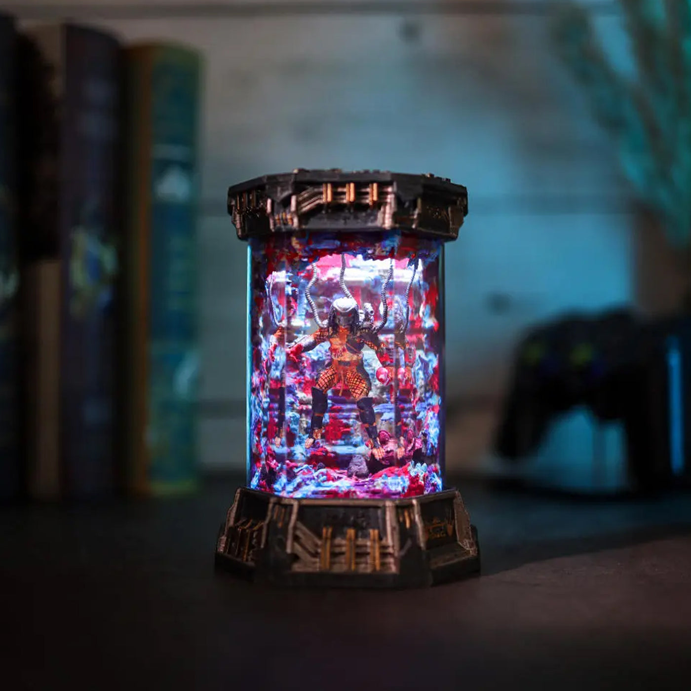 Predator Alien Space Monster Healing Chamber Incubator Epoxy Resin Lamp, Night Light, Wireless Lights